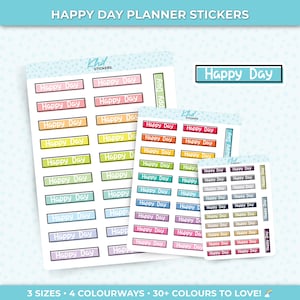 Happy Day Planner Stickers, drei Größen, einschließlich winziger, entfernbarer
