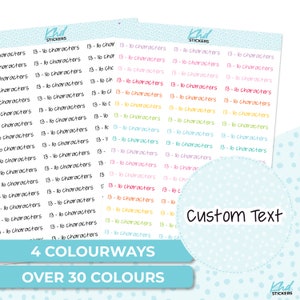 Design Your Own Script Planner Stickers, Jen Plans Custom Planner Stickers, Removable, Custom Word Stickers, Clear or White Background