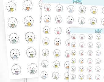 Scallop Coffee Break Planner Stickers