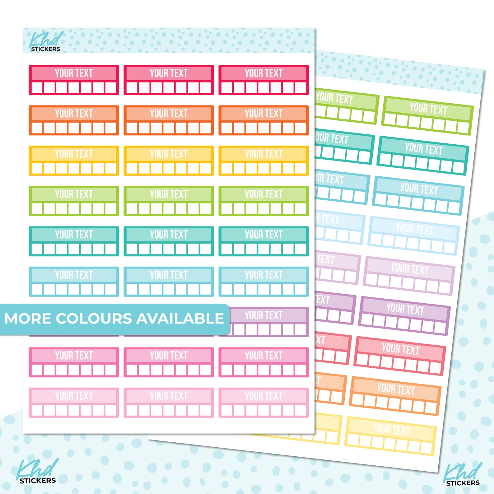 Design Your Own Weekly Trackers / Habit Trackers Stickers - Etsy