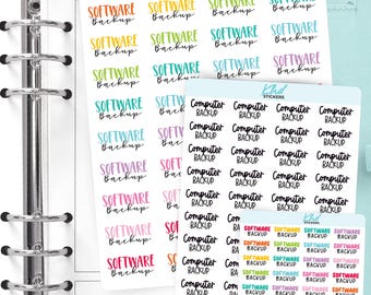 Software Backup & Computer Backup Planner Stickers