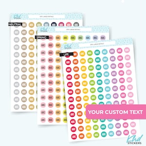 Design Your Own, Initial Stickers, Removable, Personalised Custom Planner Stickers