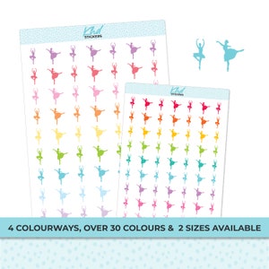 Ballet Icon Stickers, Planner Stickers, Two sizes, Removable