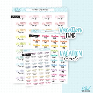 Stickers de l'agenda de fonds de vacances, 3 tailles, y compris le petit format, amovibles