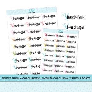 Hairdresser Stickers, Planner Stickers, Removable