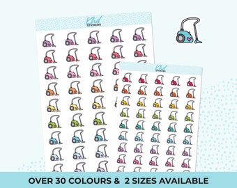 Vacuum Icon Stickers, Planner Stickers, Removable featuring a cute heart.