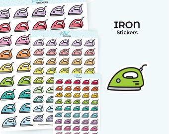 Iron / Ironing Planner Stickers, 3 Sizes, Removable