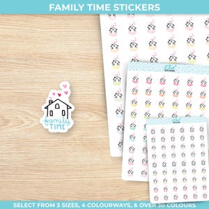 Family Time Planner Sticker, drei Größen, einschließlich winziger, abnehmbarer