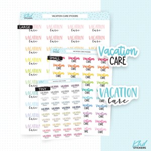 Stickers pour agenda de vacances, trois tailles, y compris une minuscule, amovibles