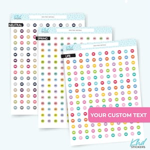 Design Your Own, Tiny Initial Stickers, Removable, Personalised Custom Planner Stickers