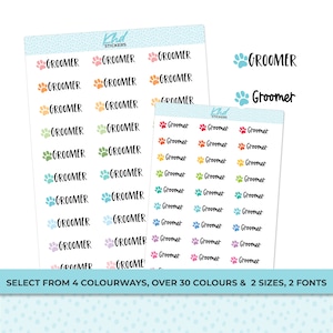 Pet Groomer Stickers, Planner Stickers, Removable