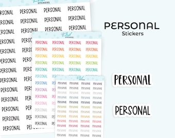 Personal Planner Stickers: Removable Matte Vinyl, Script Font