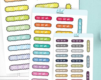 This Day Was Planner Stickers, 3 Sizes with Tiny, Small, and Large, Removable
