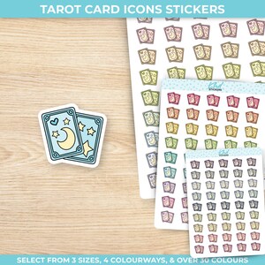 Tarot Karte Icons Planer Aufkleber, drei Größen, einschließlich winziger, entfernbarer