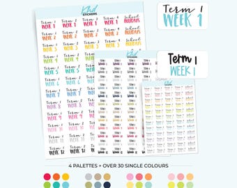 Plannerstickers schoolvoorwaarden, 3 maten: klein, klein en groot, verwijderbaar