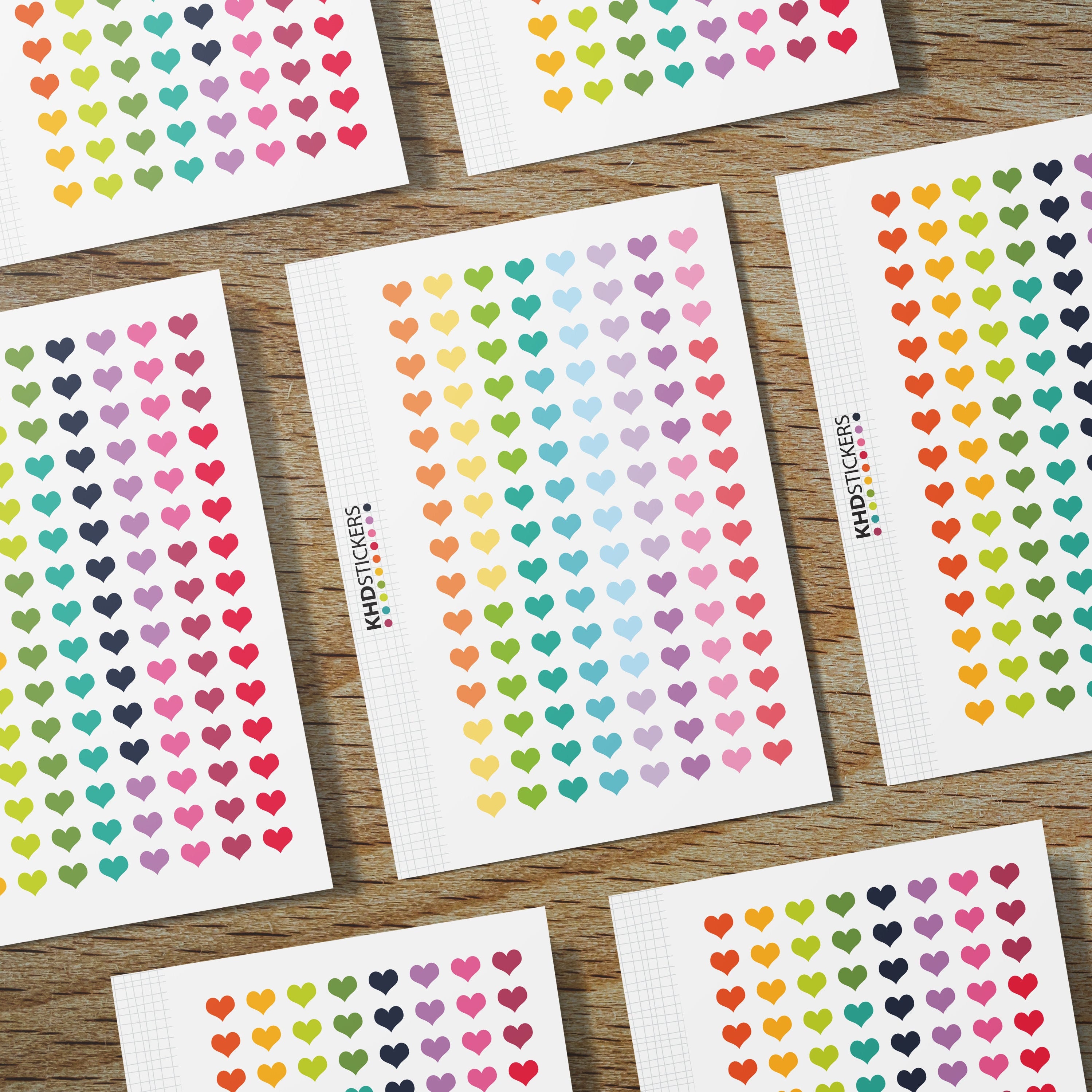 Heart Stickers 120 Tiny Hearts Planner Stickers Removable Etsy