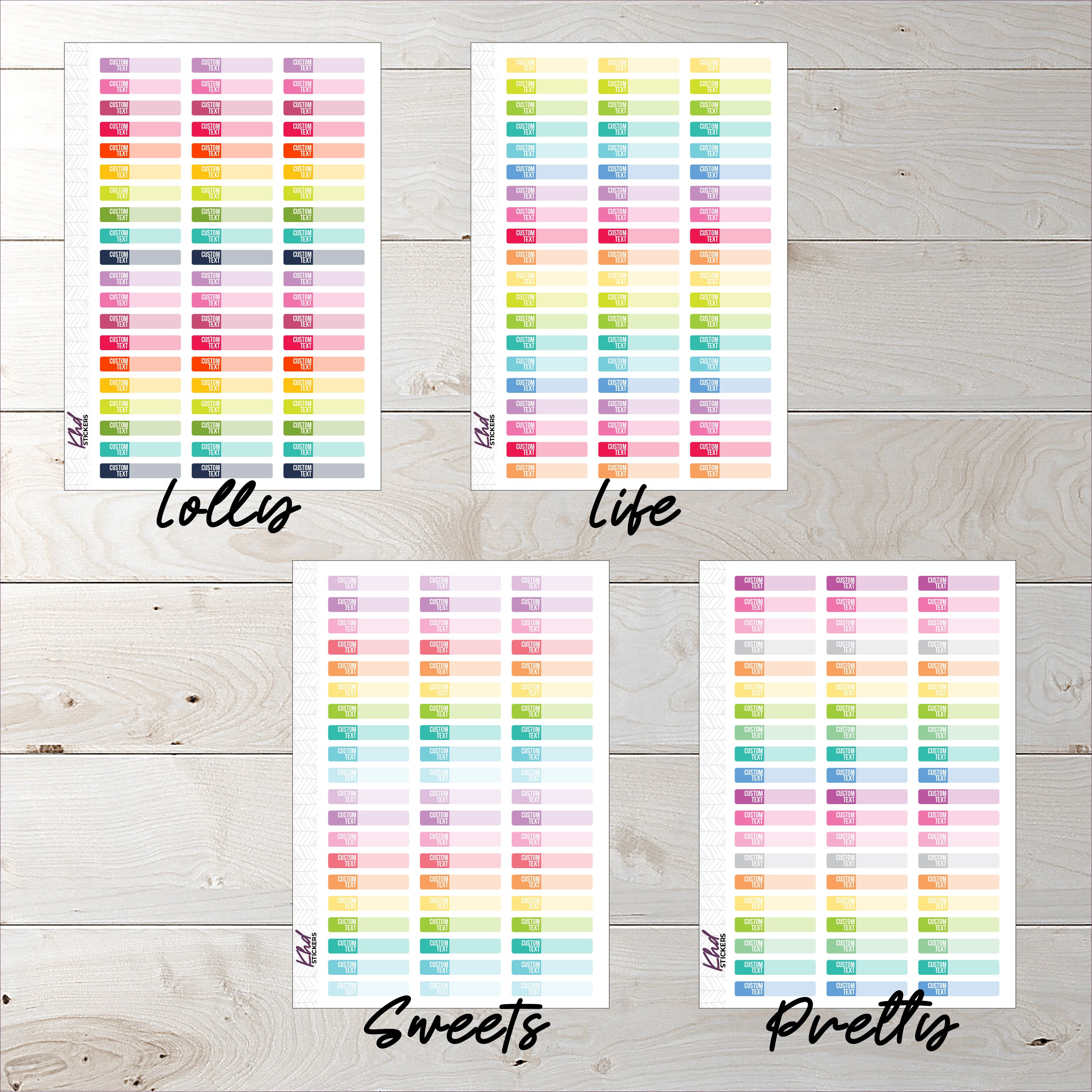 Design Your Own Labels Stickers Planner Stickers Removable Etsy