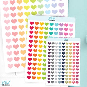 Tiny Heart Planner Stickers: Removable Matte Vinyl, 3 Sizes-KHDStickers-