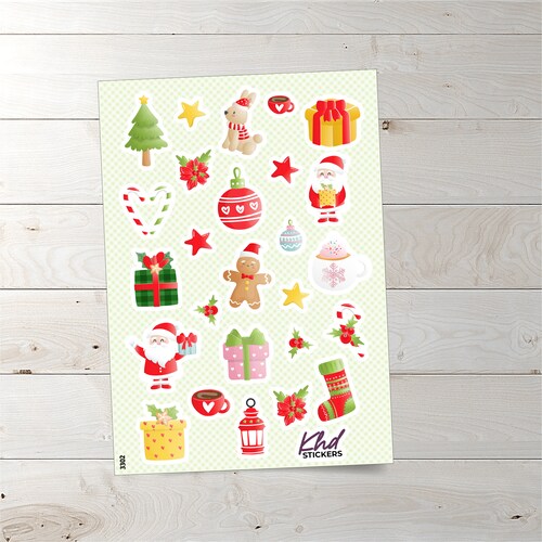 Fun Christmas Stickers Planner Stickers Removable Etsy