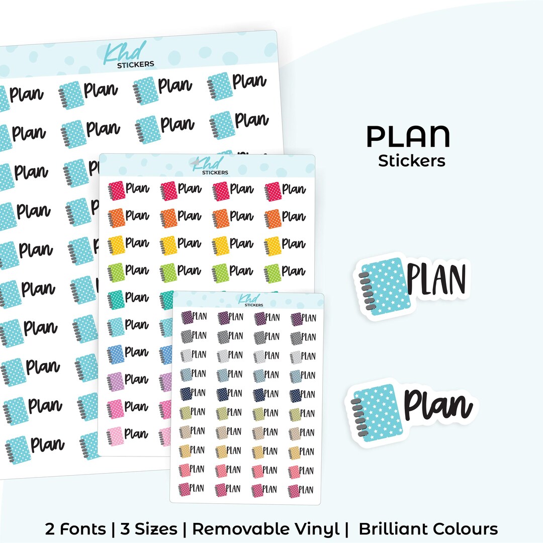 Plan Planner Stickers, 3 Sizes, Removable - Etsy