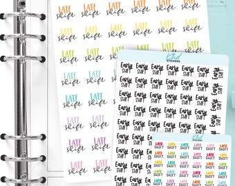 Early Shift & Late Shift Planner Stickers