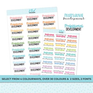 Professional Development Script Stickers, Planner Stickers, Two Sizes ...