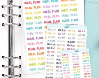 Meal Plan Planner Stickers: Removable Matte Vinyl