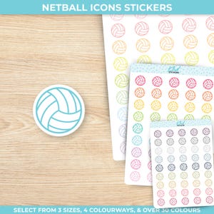 Netball Symbol Planner Stickers, drei Größen, einschließlich winziger, abnehmbarer