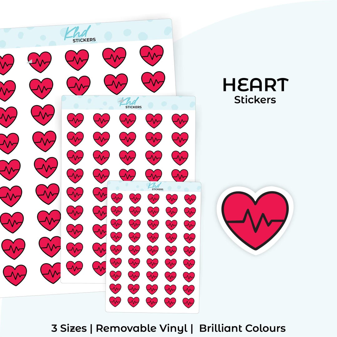 Heart Stickers , Planner Stickers - Etsy