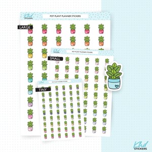 Planificateurs d'autocollants pour plantes en pot, amovibles en trois tailles