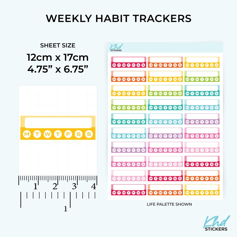 Weekly Habit Tracker Stickers, Planner Stickers - Etsy Australia