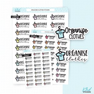 Planificateur de vêtements autocollants, trois tailles, y compris une petite taille, amovibles