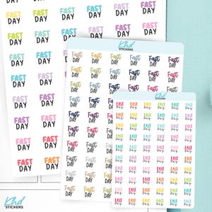 Fast Day Planner Stickers, 3 Sizes with Tiny, Small, and Large, Removable