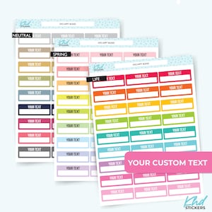 Design Your Own, Information Boxes, Quarter Boxes, Planner Stickers, Personalised Custom Planner Stickers