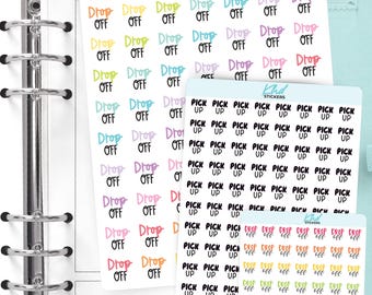 Pick Up & Drop Off Planner Stickers