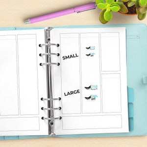 Lash Appointment Planner Stickers, Script Stickers, Two sizes and font options, Over 30 colours, Removable image 8