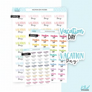 Stickers pour agenda de vacances, 3 tailles, y compris le petit format, amovibles