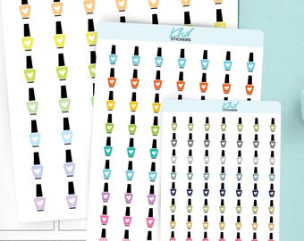 Pegatinas planificadoras para manicura y esmalte de uñas, 3 tamaños (pequeño, mediano y grande), removibles.