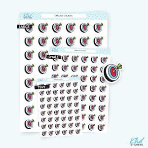 Bullseye / Target Planner Stickers, Three sizes available, Removable