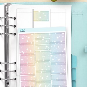 Pastel Patterned Half Boxes and Quarter Box Functional Stickers ...