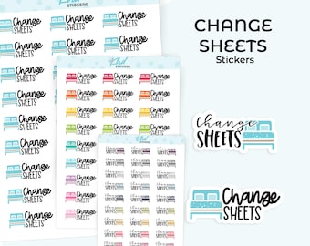 Change Sheets Planner Stickers, 3 Sizes, Removable