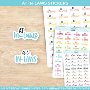At In Laws Planner Stickers, drei Größen, einschließlich winziger, abnehmbarer