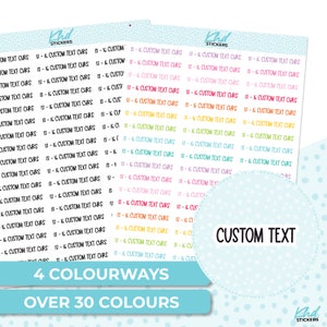 Design Your Own Word Stickers, Font B, Custom Script Planner Stickers, Removable, Custom Word Stickers, Clear Sticker or White Background image 1