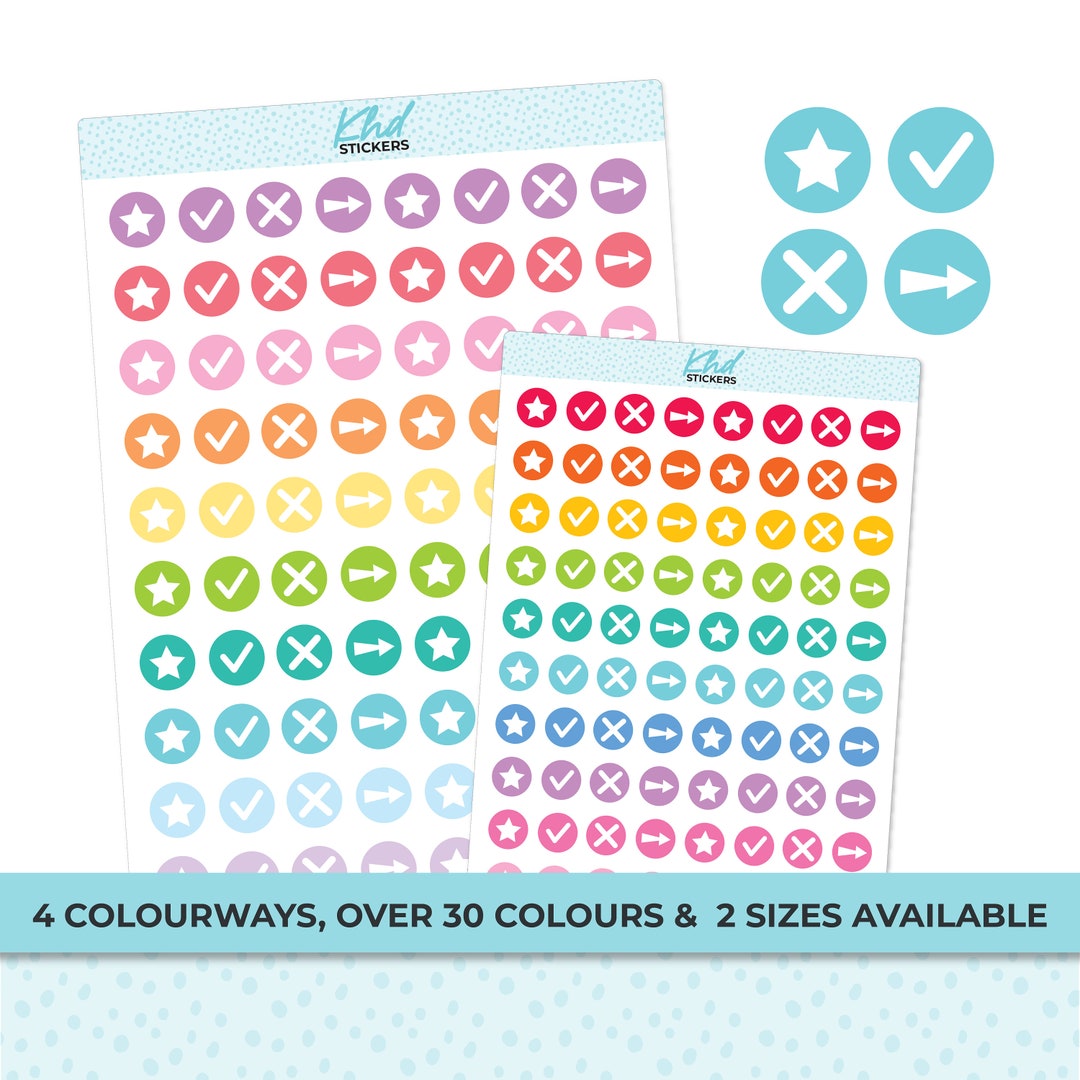 Reference Symbolizing Sticker Essential Symbol Stickers, Planner Stickers, Two Sizes, Removable ...
