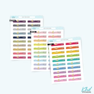 Night Time – Cute Planner Header with Moon Icon , Planner Stickers