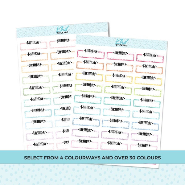 Birthday Boxes Stickers, Planner Stickers, Removable