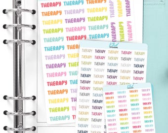 Therapy Planner Stickers: Removable Matte Vinyl, Multiple Fonts & Sizes