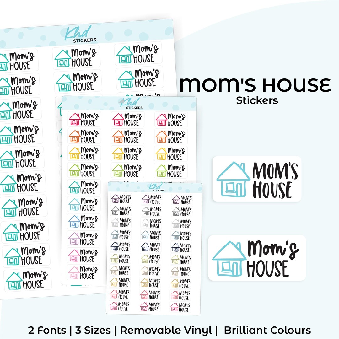 Mom's House Planner Stickers, 3 Sizes, Removable - Etsy