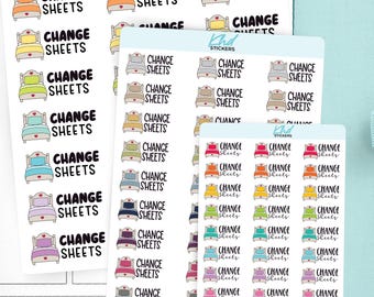 Change Sheets Planner Stickers, 3 Sizes with Tiny, Small, and Large, Removable