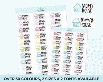 Mom's House Planner Stickers, Removable